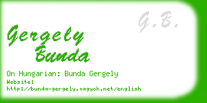 gergely bunda business card